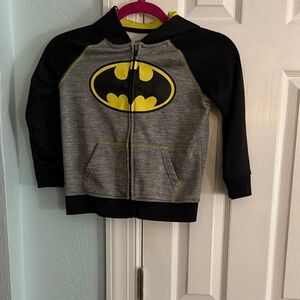 Jumping Beans Gray and Yellow Batman Fleece Hoodie